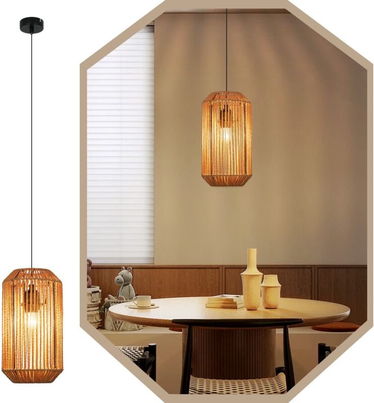 Thumbnail - Gbly - Pendelleuchte Esstisch Hängelampe Vintage- Pendellampe Esszimmer 1 Flammig Hängeleuchte E27 Lange Laterne Design ...