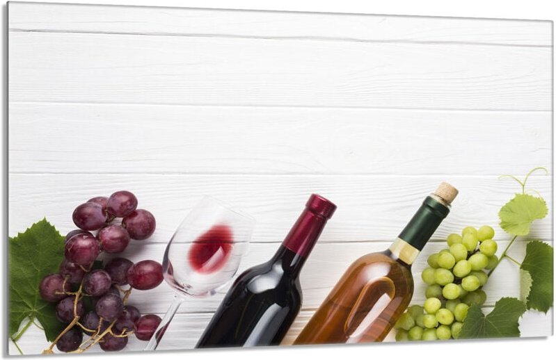 Glasschutzplatte für den Herd 80x52 Wein