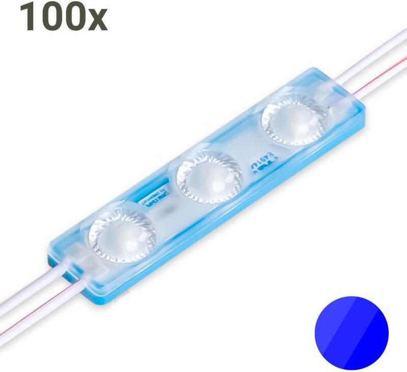 LED Modul blau 1.5W 170° 12V IP65 (100 Stück VPE)