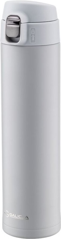 Taza térmica, botella termo, QUENTIN, 520 ml, acero inoxidable 18/10, plástico, gris