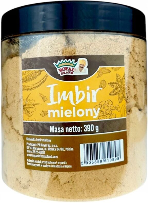 Gemahlener Ingwer im großen, schönen, wiederverwendbaren Glas 390g, Gute Wärme