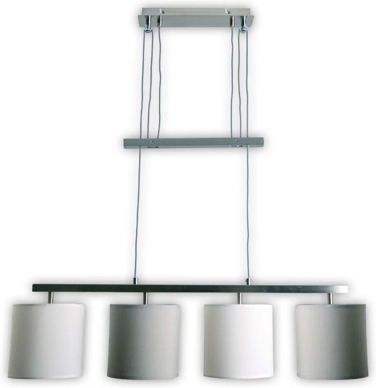 Pendelleuchte Hängelampe Deckenlampe Esszimmerleuchte Grau 4-Flammig L 86 cm