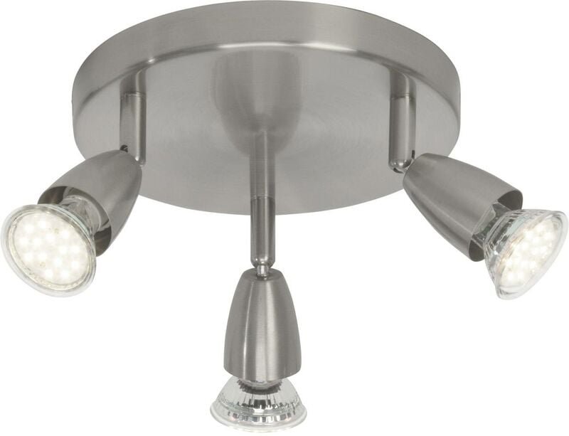 Brilliant - Lampe Amalfi led Spotrondell 3flg eisen 3x LED-PAR51, GU10, 3W LED-Reflektorlampen inklusive, (250lm, 3000K)...