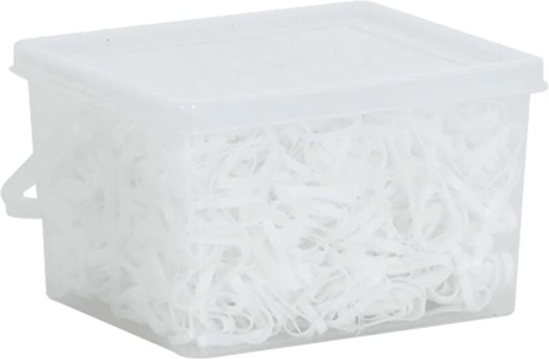 Mähnengummis für Pferde 2500 Stk. Weiß Silikon Vidaxl