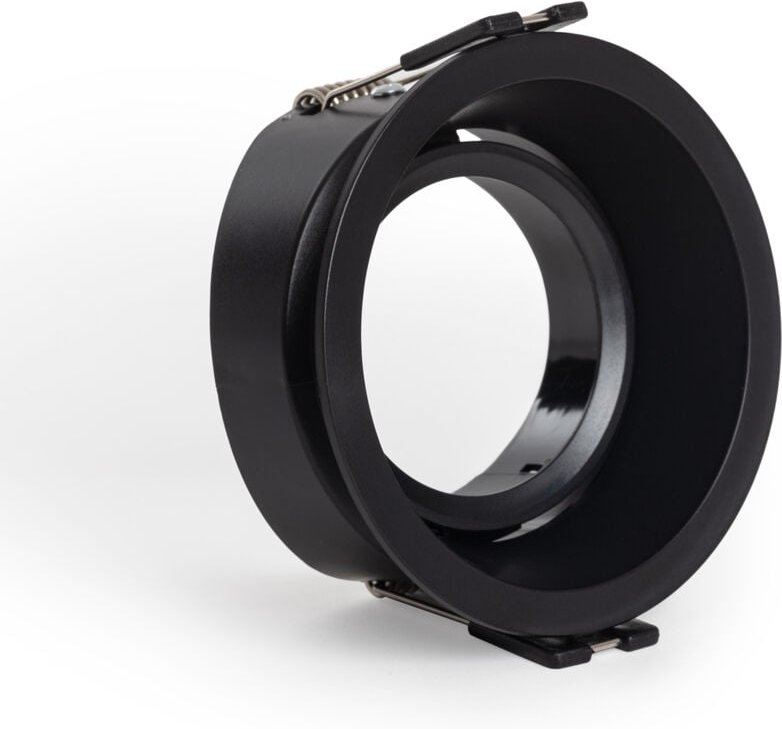 Downlight-Ring Rund Schwenkbar für LED-Glühbirnen GU10 / GU5.3 Schnitt Ø75 mm Suefix Schwarz
