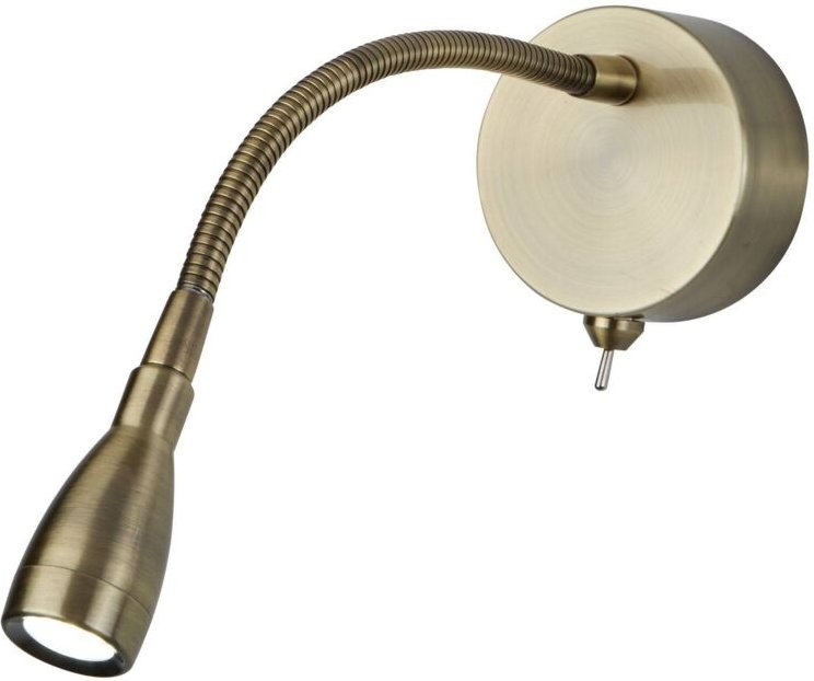 Led 6 Light Flexible Innenwand Leselampe Antik Messing - Searchlight