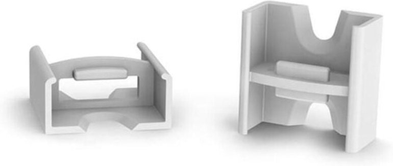 LINEARES VERBINDUNGSSTÜCK FÜR LED-PROFIL 'SLIMLINE 7 mm' - ABS - GRAU