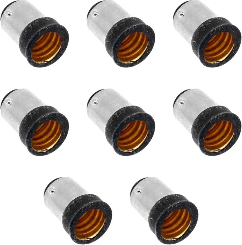 Memkey - LED-Lichtadapter – 8 Stück Lampenfassungskonverter, Lampensockel-Adapter, Lampenfassungs-Zubehör (B15 auf E14)