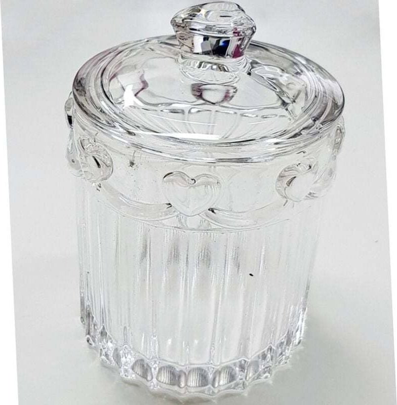 Vtizikl Porta Caramelle Ware Cristallo Biscotti Confetti Dolci Vetro 12 Cm 5 Coperchio -