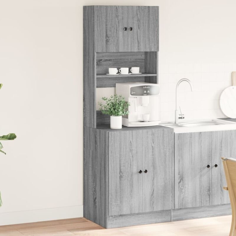 vidaXL Küchenschrank Grau Sonoma 60x50x180 cm Holzwerkstoff