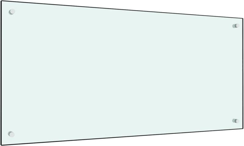 Küchenrückwand Weiß 100x50 cm Hartglas Vidaxl Weiß