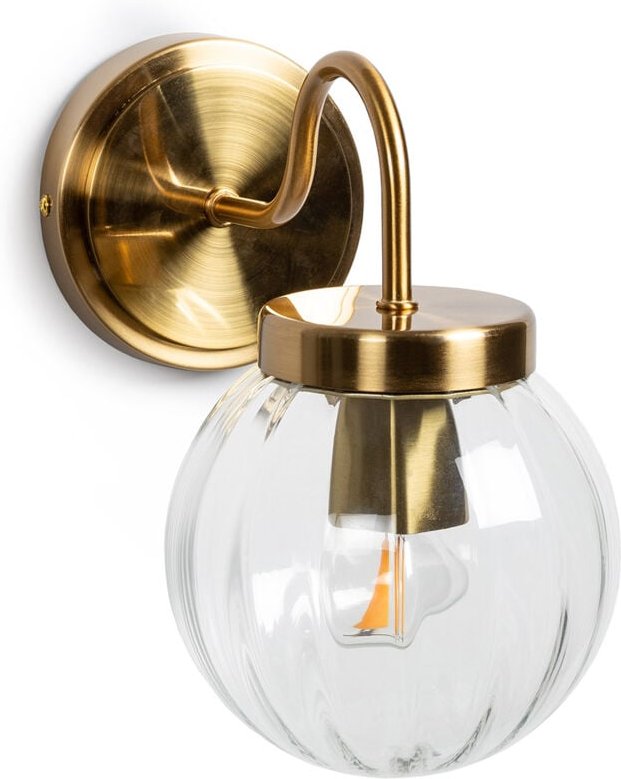 Wandleuchte Aussen Metall und Glas Driyah Gold