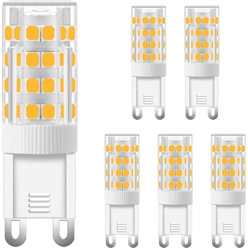 Lablanc - 5 Stück G9-LED-Glühbirne, 5 w, entspricht 40 Watt Halogen G9, 500 lm, 3000 k, warmweißes Licht, 220 v, flimmer...