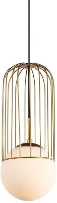 Matty - Moderner hängender Anhänger goldenes 1 Licht mit Gold, weißer Schatten, E27 - Italux