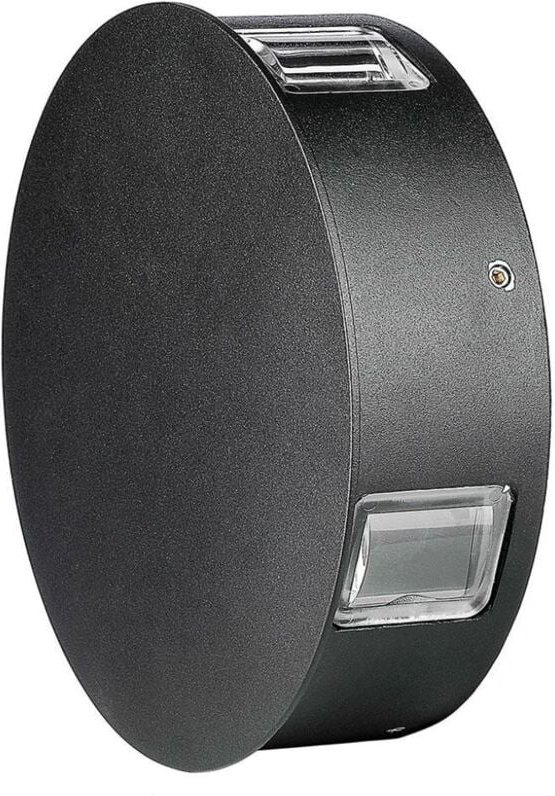 V-tac - 4W Schwarze Led Wandleuchte IP65 Runde Form VT-706 4000K