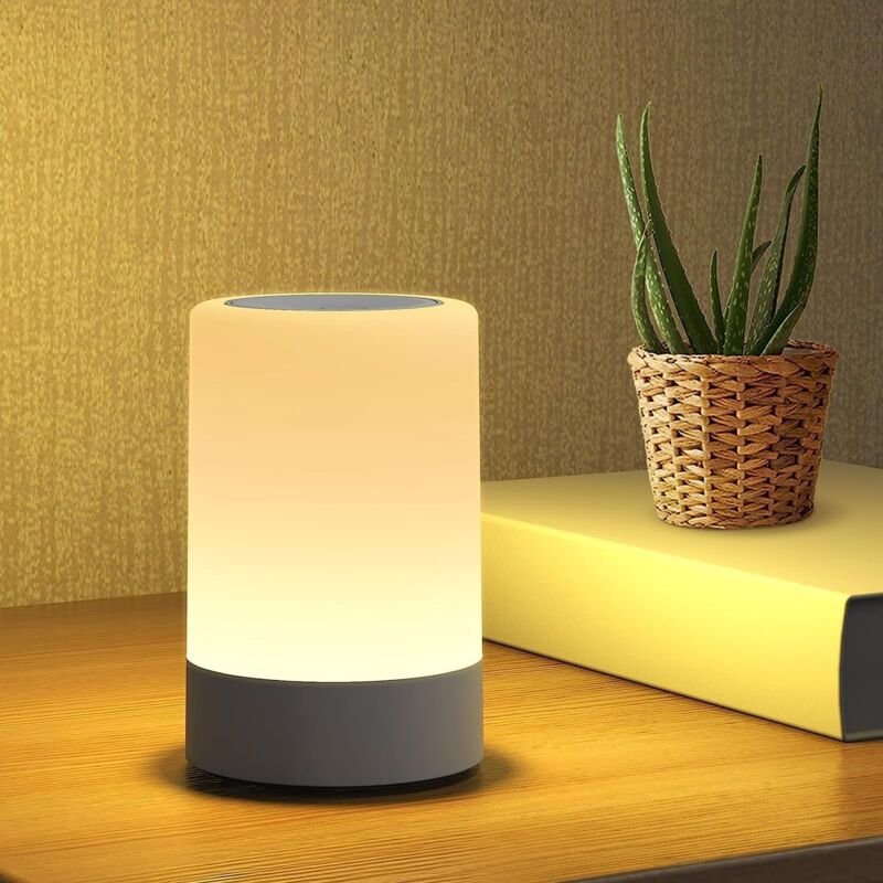 LED Nachttischlampe Kinder Touch Control dimmbar nachtlicht Baby akku stilllicht nachtlampe USB Wiederaufladbar Lampe (W...