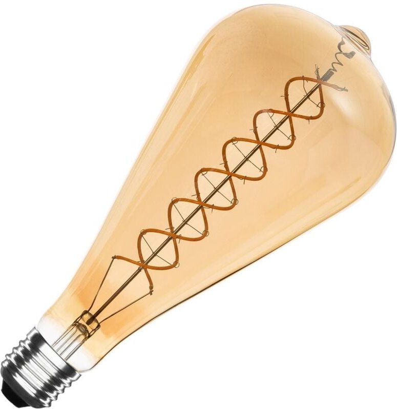 Efectoled - LED-Glühbirne Filament E27 8W 800 lm ST115 Bernstein No Flicker 2200K Superwarm