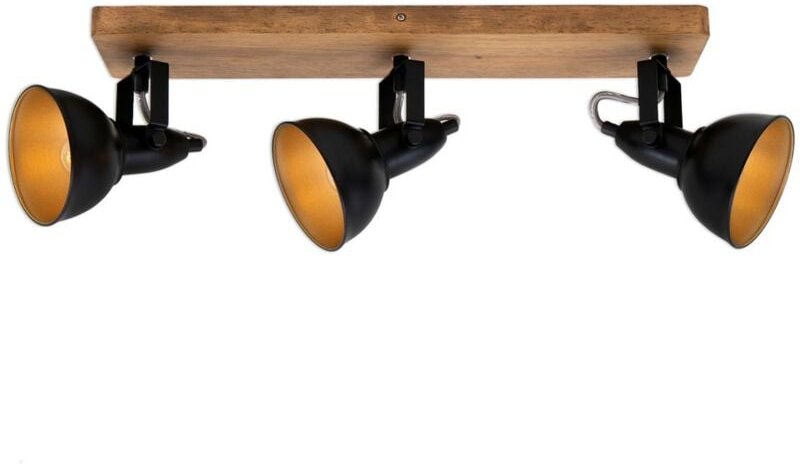 Briloner - Spotleuchte Deckenlampe Spots schwenkbar 3xE14 25W Schwarz-Gold