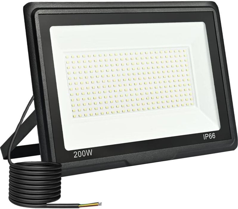 LED-Außenstrahler, LED-Flutlicht, 200 W, 20000 lm, LED-Außenflutlicht, 6000 K, kaltweiß, IP66, wasserdicht, für Garten, ...