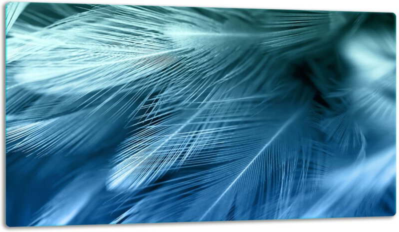 Glasschild Schneidebrett 52x30 Blau