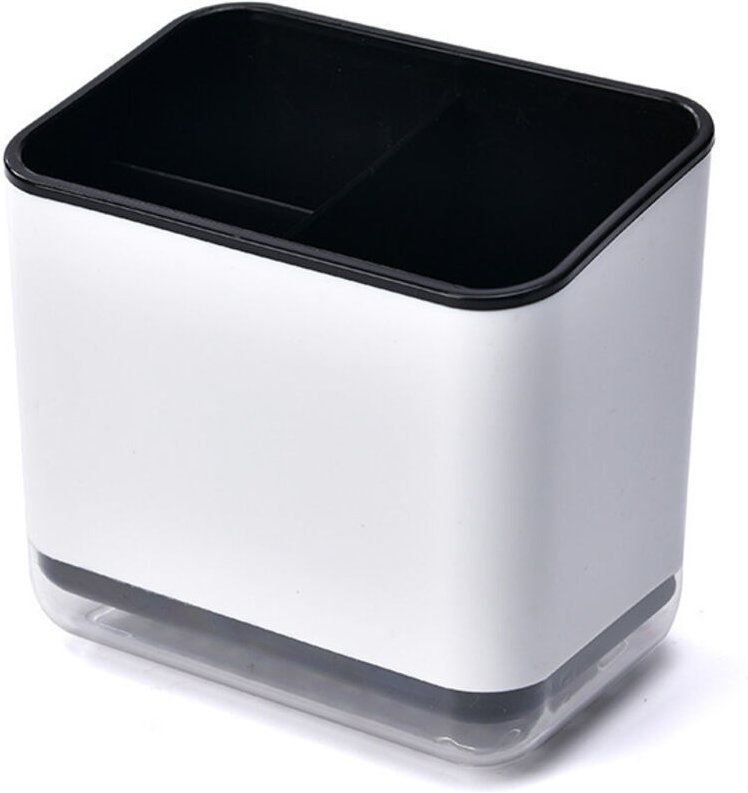 Besteckhalter, Besteckabtropfgestell mit Deckel, Multifunktionaler Besteckbehälter mit 3 Abtropfschlitzen, Essstäbchenha...