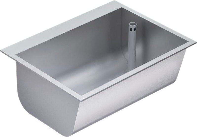 Franke - kwc Ausgussbecken Einlegemontage BS324N Ablauf rechts, Edelstahl