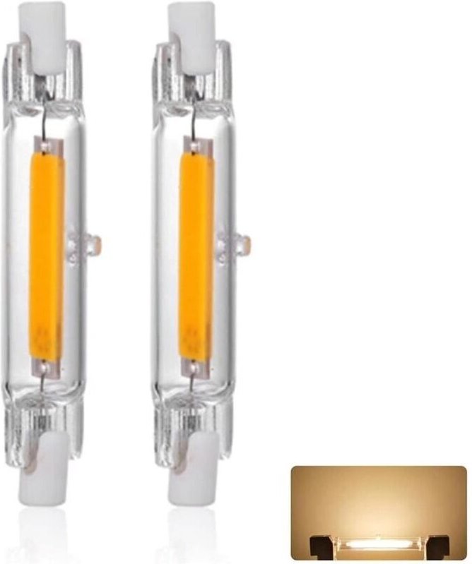 R7S 78 mm 10 W LED-Lampe, Warmweiß 3000 K, 1500 lm, entspricht 20 W J78 Halogenlampe, dimmbar, 360 Grad linear, 10 W R7S...