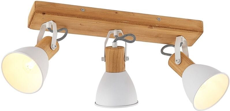 Thumbnail - Strahler 'Merela' aus Holz für Wohnzimmer & Esszimmer von Lindby