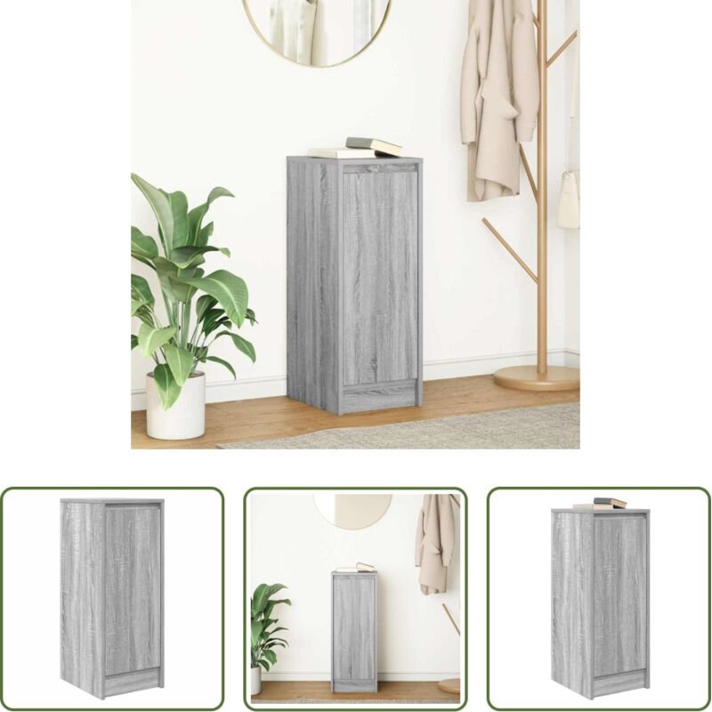 Schrank - Sideboard Grau Sonoma 29,5x34x76 cm Holzwerkstoff