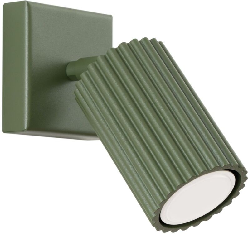 AMBER 1 GU10 Wandleuchte olivgrün Alu Lumilo 16.295.16