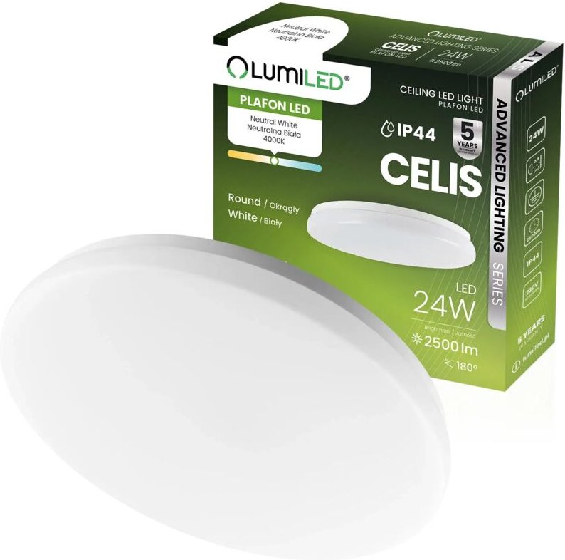 LED Deckenleuchte 24W 4000K 2500lm Rund IP44 Weiß ALS