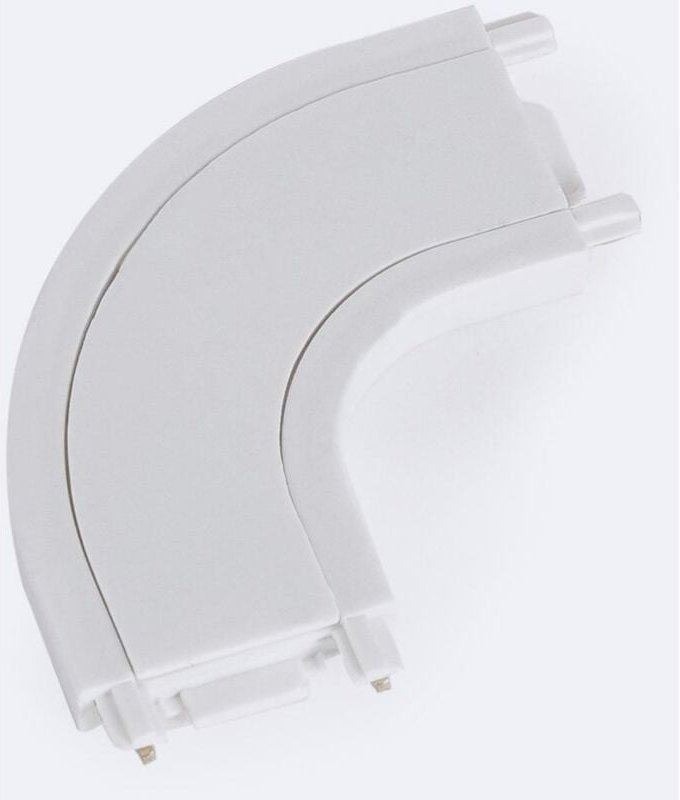 Verbindung Typ L Gebogen für Magnetschiene 25mm SuperSlim 48V Aufbau Weiß