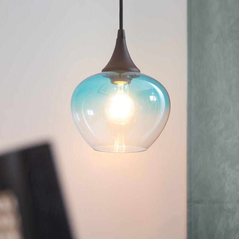 Pendelleuchte Glas Apfel Grün