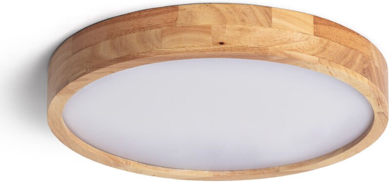 Ledkia - LED-Deckenleuchte 20W Rund Holz Ø400 mm cct Wählbar Kayu Holz
