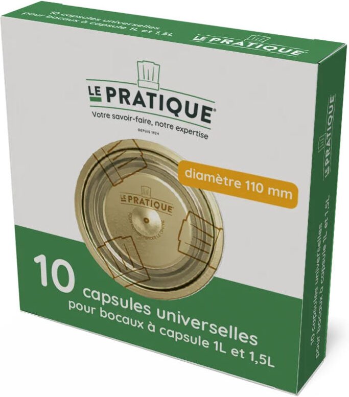 Universelle Kapseln für Gläser ø110mm Packung zu 10 - Das Praktische