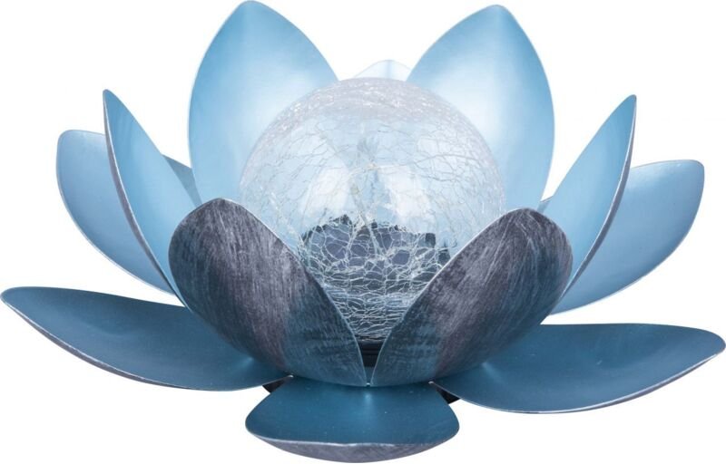 Led Solarleuchte Seerose silber mit Glaskugel Außen-Dekolampen - Trendline