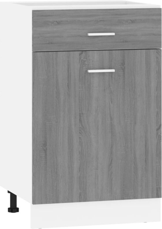 Unterschrank mit Schublade Grau Sonoma 50x46x81,5 cm - Vidaxl