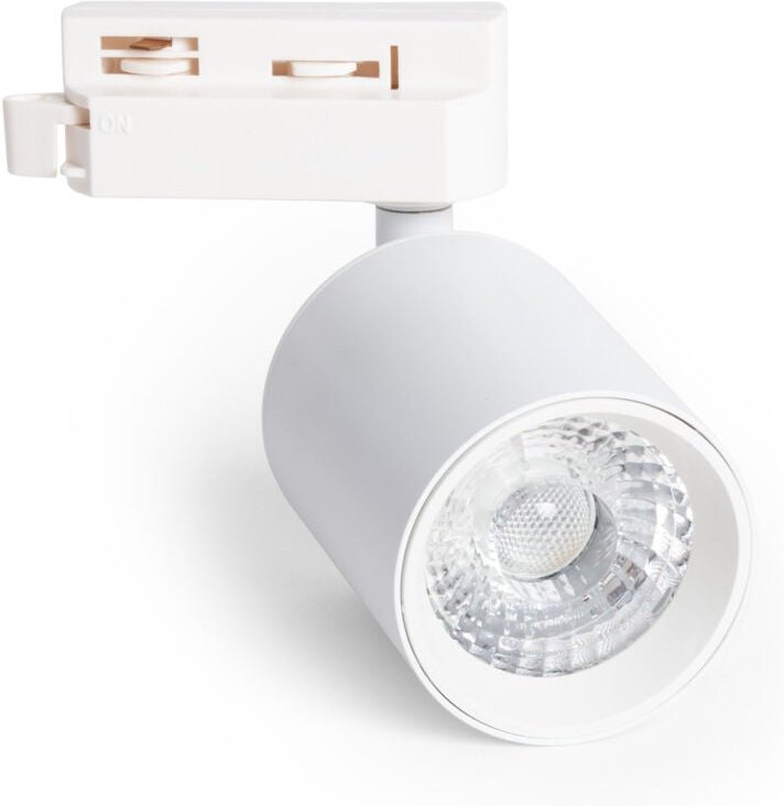 Ledkia - 1-Phasenstromschiene LED-Strahler 10W Dimmbar Mallet Weiß 4000K Neutralweiß