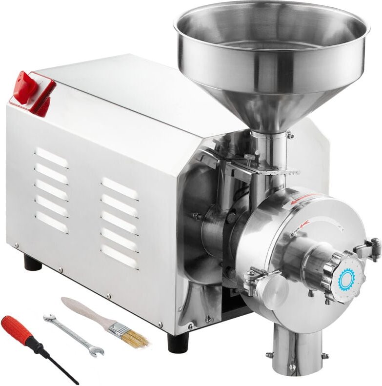 VEVOR Sojabohnenmühle kommerzielle Mahlmaschine für Gewürze 2200 W, Maismühle 50 kg/h Edelstahl-Maismühle, industrielle ...