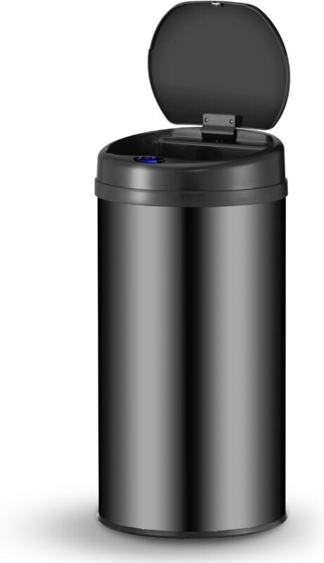 Automatik Mülleimer mit Sensor 40L - elektrischer Abfalleimer, Bewegungssensor, automatischer Deckel, wasserdicht, Klemm...