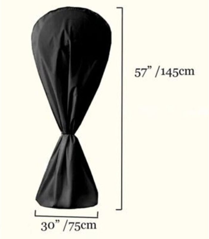 Wasser- und staubdichte Abdeckung für elektrische Ventilatoren. Für den Innen- und Außenbereich geeignet. – Schwarz.