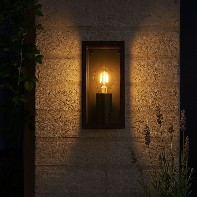 Globo - Wandleuchte Außenleuchte Hauseingang Außenwandlampe IP54 Schwarz-Matt h 22,8 cm