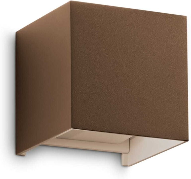 Ideal Lux ATOM Integrierte LED-Wandleuchte für den Außenbereich mit 2 Lichtern, Kaffeebraun, 1050 lm, 3000 K, IP54