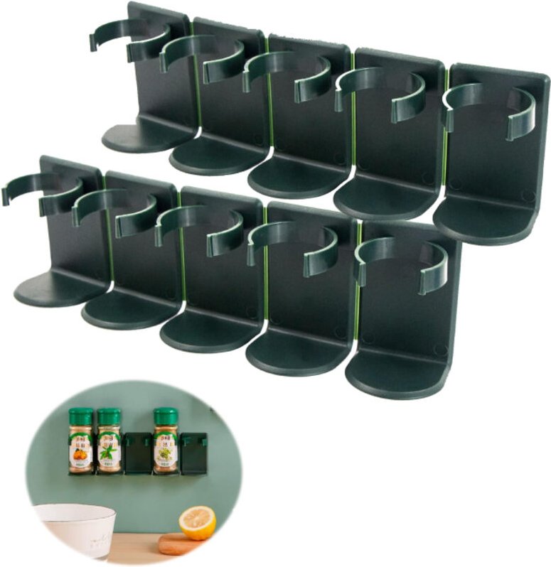 Küchenregalhalterungen für Gewürzregale – ohne Bohren, selbstklebende Gewürzgläser, Schrankeinsätze, Küchenorganizer, Wa...