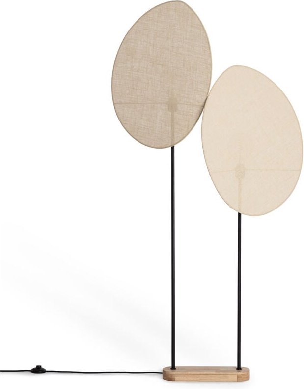 Efectoled - Stehlampe Metall und Stoff Elliptica Schwarz