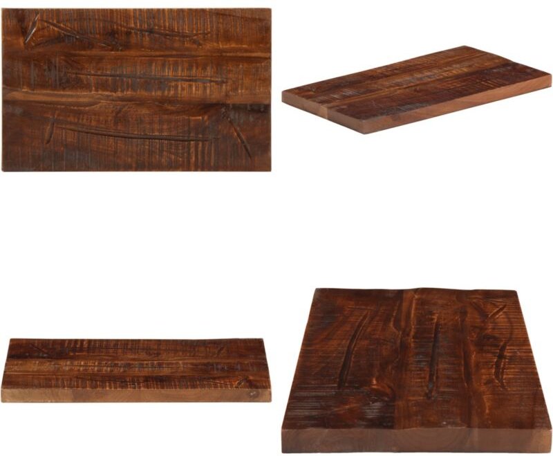 Tischplatte 40x30x2,5 cm Rechteckig Altholz Massiv - Altholz - Massivholz
