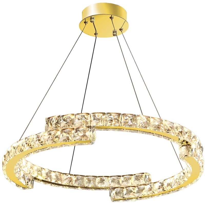 Led-Hängedeckenleuchte Toolight App1771-Cp Gold 60cm