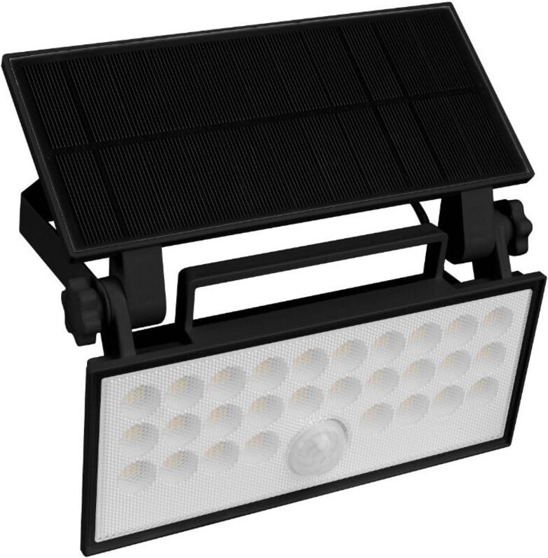 8W LED Solarlampe mit Bewegungsmelder, schwarz IP65 DPM
