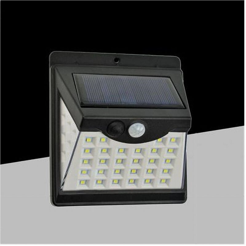 Trade Shop Traesio - Trade Shop - faretto applique led parete mit pannel solare luce calda 3000K IP65 SO-A3-C -