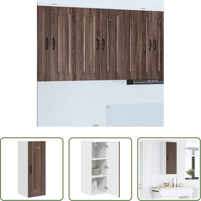 Holzschrank - Küchenschrank Kalmar Braun Eichen-Optik 30 x 31 x 80 cm